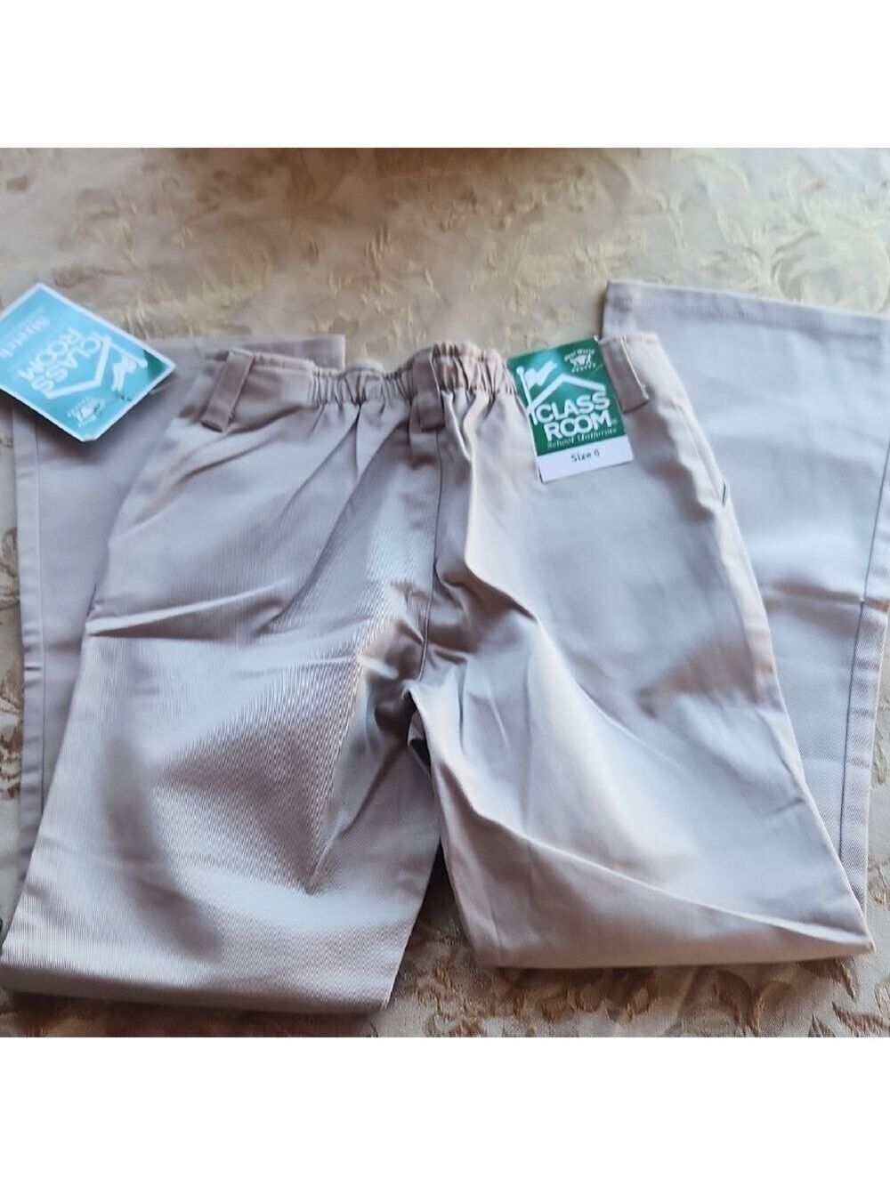 Classroom School Uniforms Stretch Pants Boys Girls Size 6 Khaki New